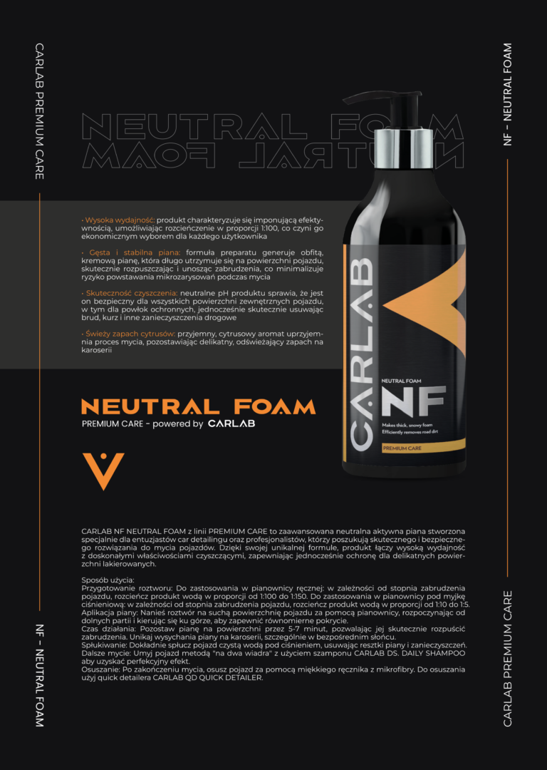 Carlab NF Neutral Foam Premium care 500ml - obrazek 2