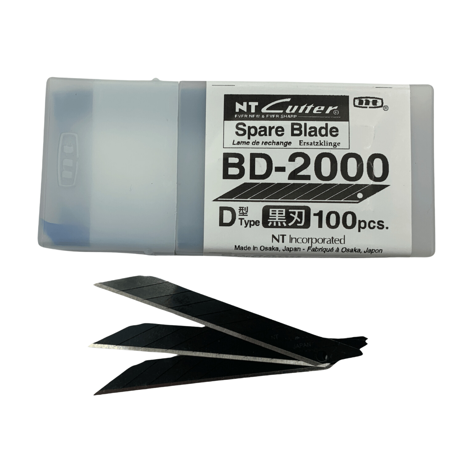 Ostrza łamane czarne 9 mm Kąt 30 st. NT Cutter BD-2000 100 szt
