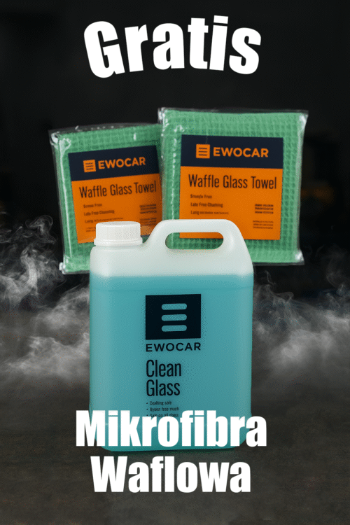 Zestaw EWOCAR Glass Clean 5L + Mikrofibra waflowa EWOCAR + dodatkowa mikrofibra GRATIS!