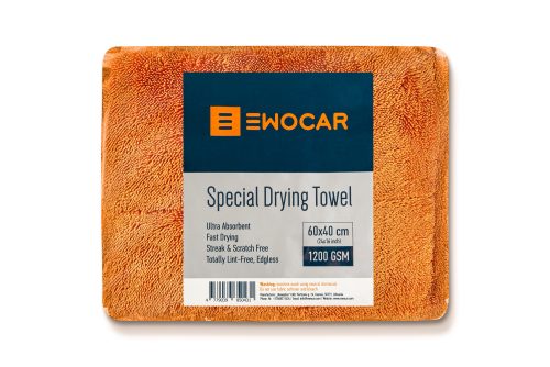Ewocar Special Drying Towel 1200GSM 40x60cm Orange - ręcznik do osuszania lakieru samochodowego