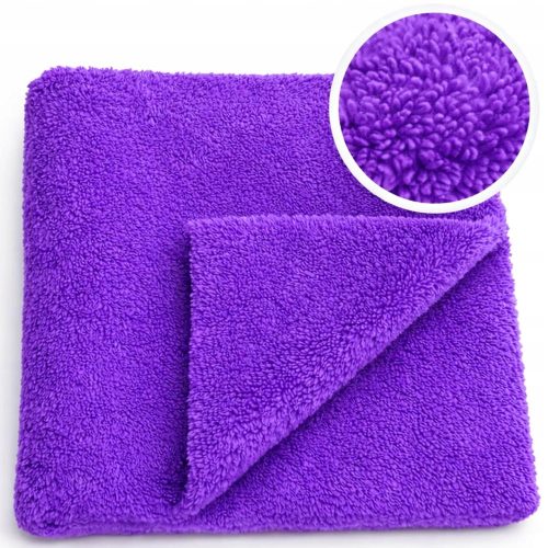 DjD DUOSOFT Violet 40x40 350gsm  – bezszwowa mikrofibra do delikatnych lakierów i piano black