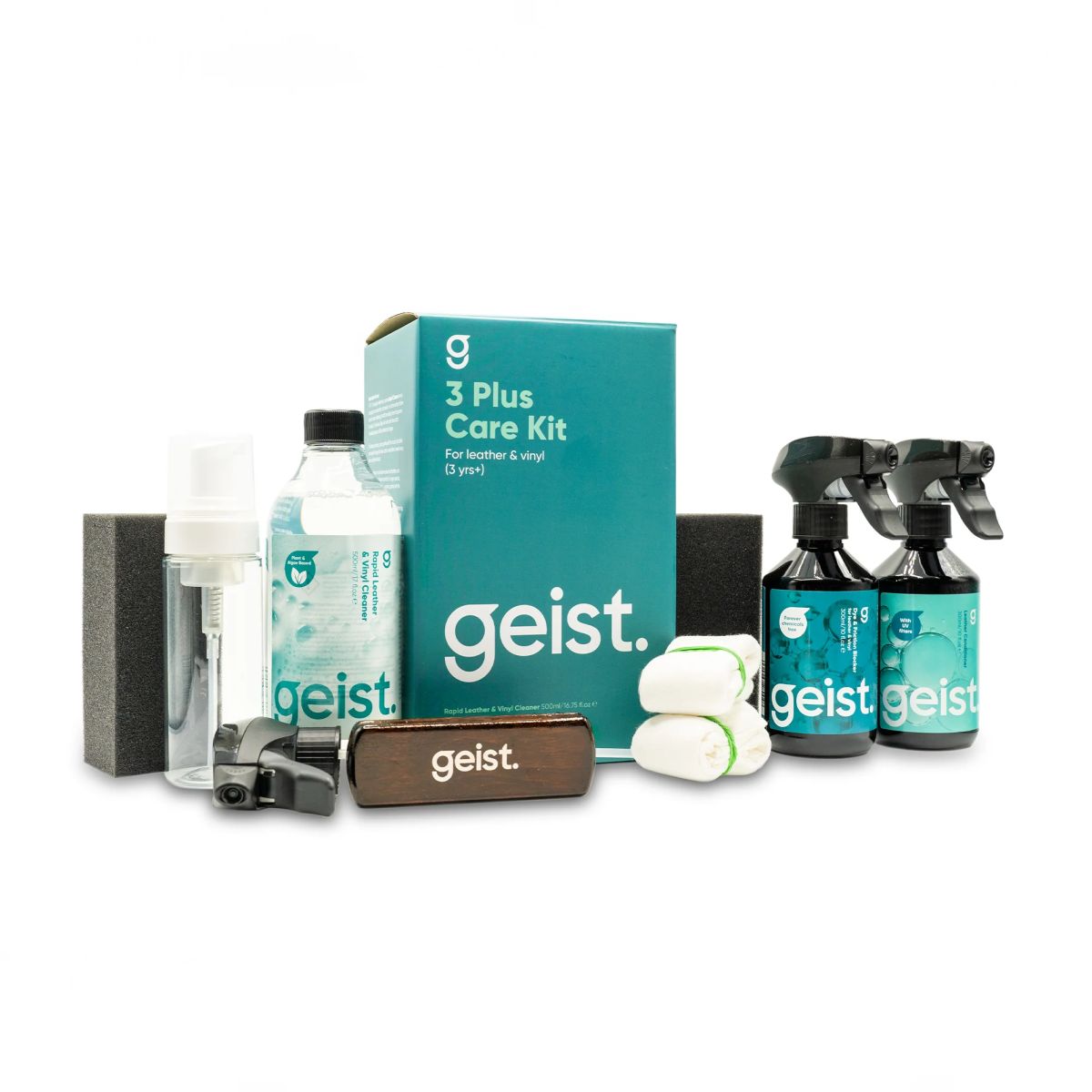 Geist 3 Plus Care Kit for Leather & Vinyl – zestaw do pielęgnacji i ochrony skóry i winylu powyżej 3 lat