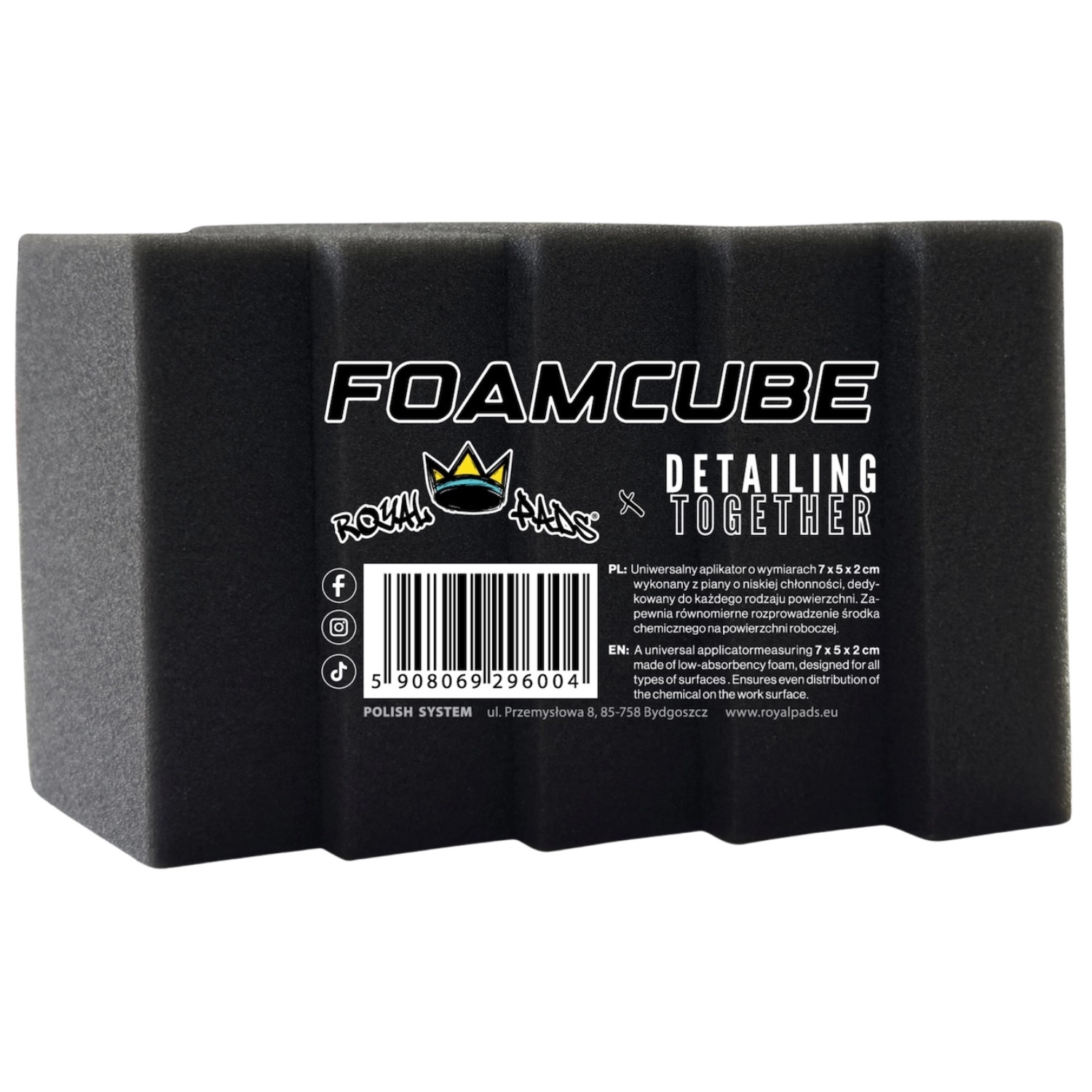 royal pads foamcube 5 szt. – uniwersalny aplikator piankowy 7 × 5 × 2 cm