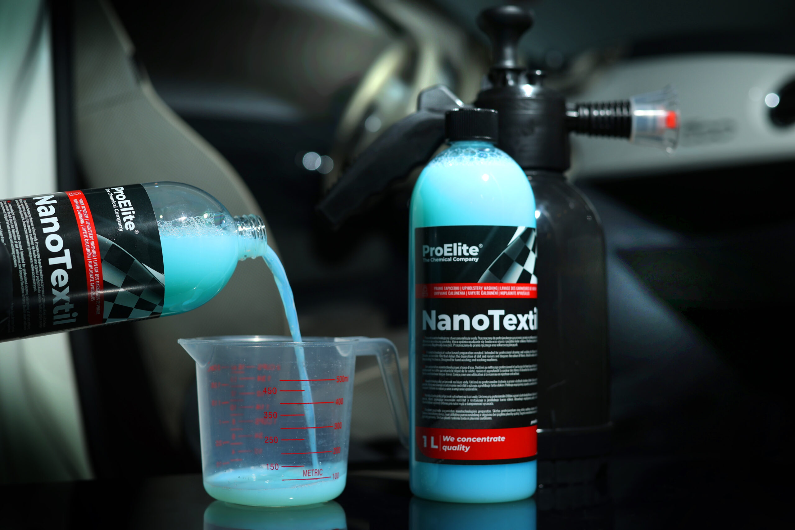 proelite nanotextil koncentrat do prania tapicerki 1l - obrazek 2