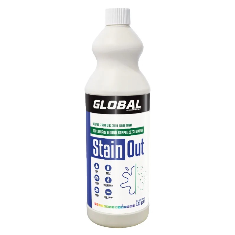 GLOBAL Stain Out P120 1L – Gotowy do Użycia Odplamiacz Alkaliczny do Wykładzin i Tapicerki