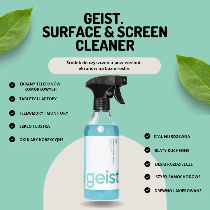 GEIST SURFACE & SCREEN CLEANER – antystatyczny preparat do kokpitu i ekranów - obrazek 2